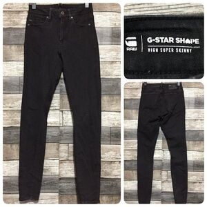 G-Star Women's High Super Skinny Jeans - Black